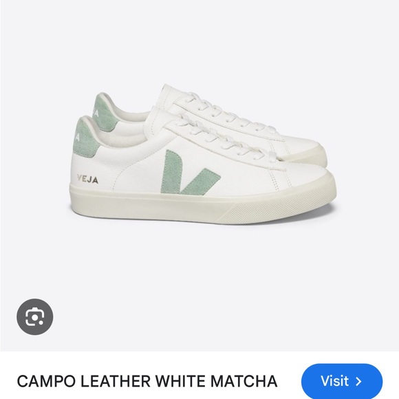 VEJA CAMPO CHROMEFREE LEATHER WHITE MATCHA sneakers - Picture 6 of 6